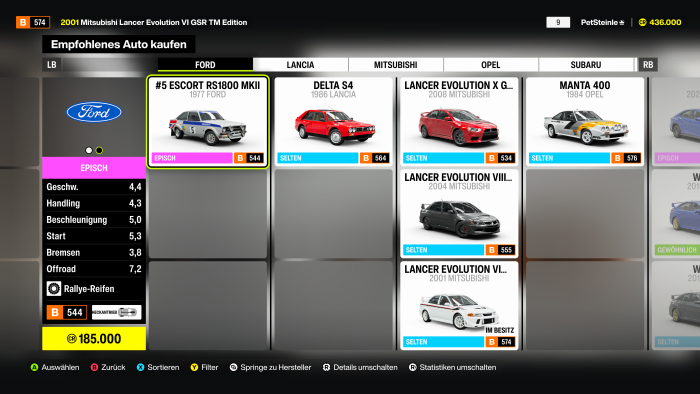 Im Spielverlauf gibt es viele neue Autos. (Bild: Microsoft; Screenshot: Golem)
